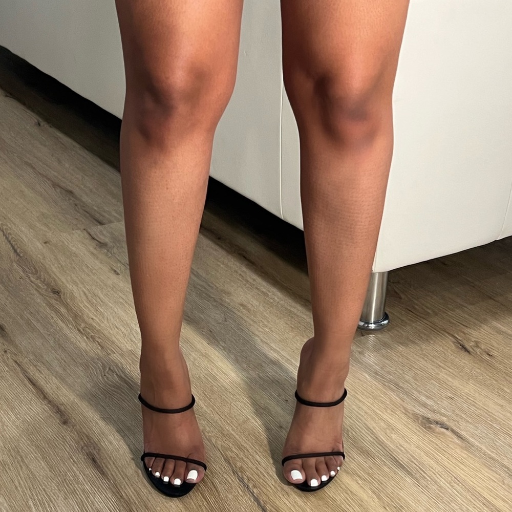 EGO Black Strappy Heels